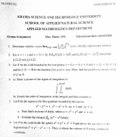 @Aconcise Applied Maths II ASTU Group Assignment II 2021.pdf
